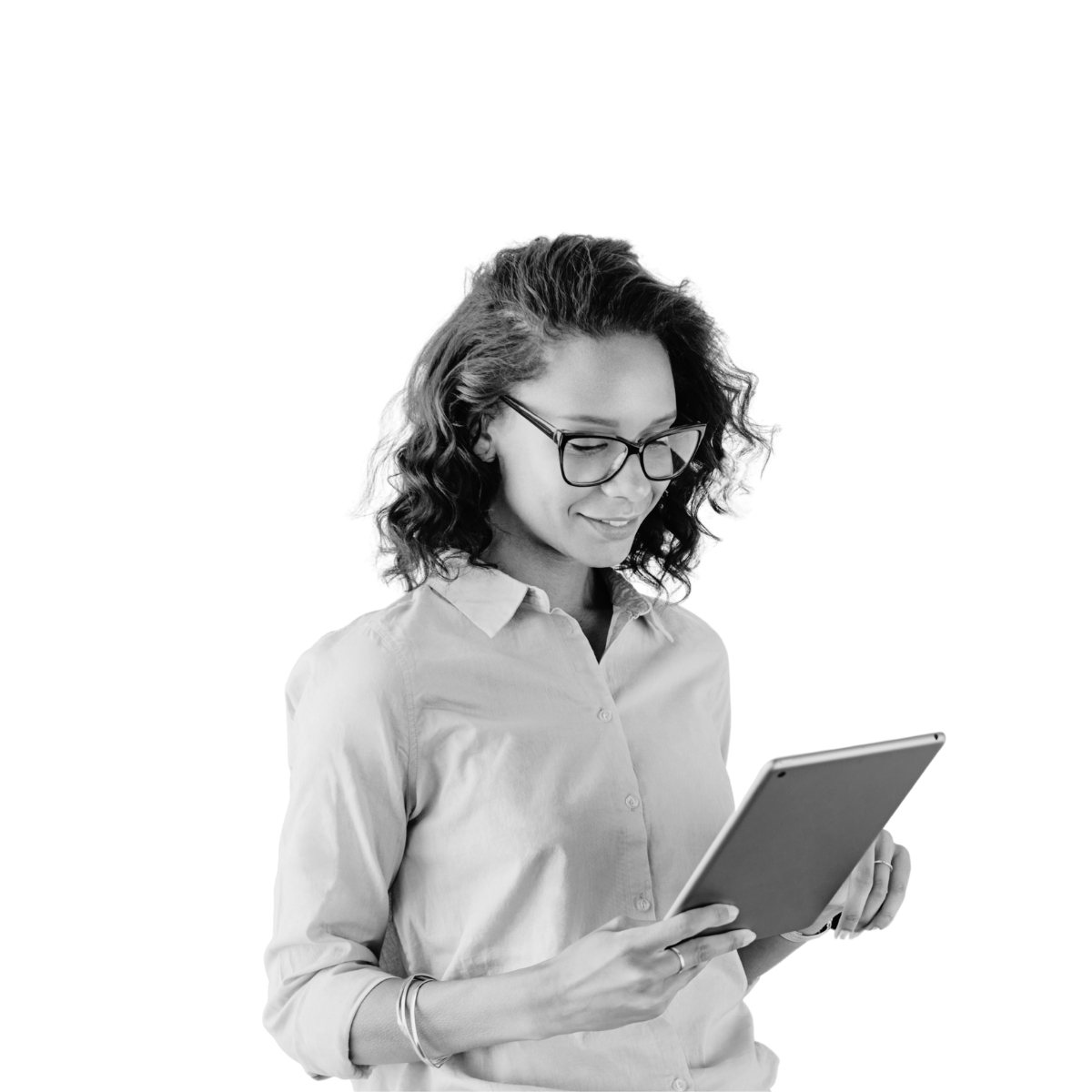 Legal professional with tablet