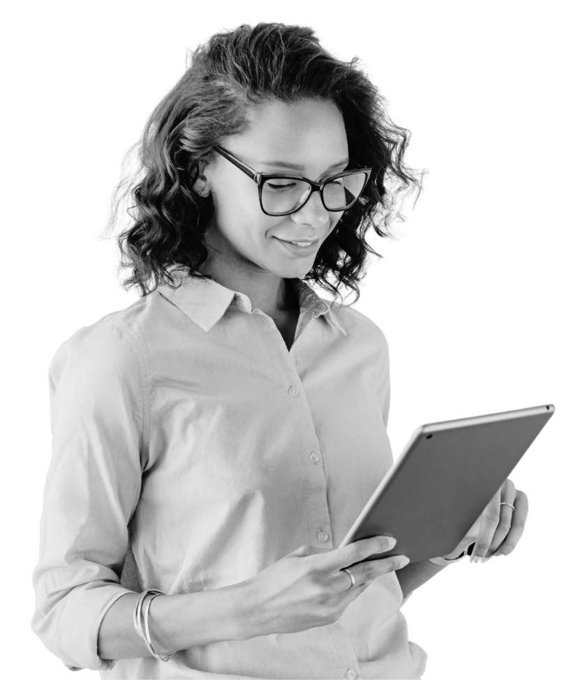 Legal professional with tablet