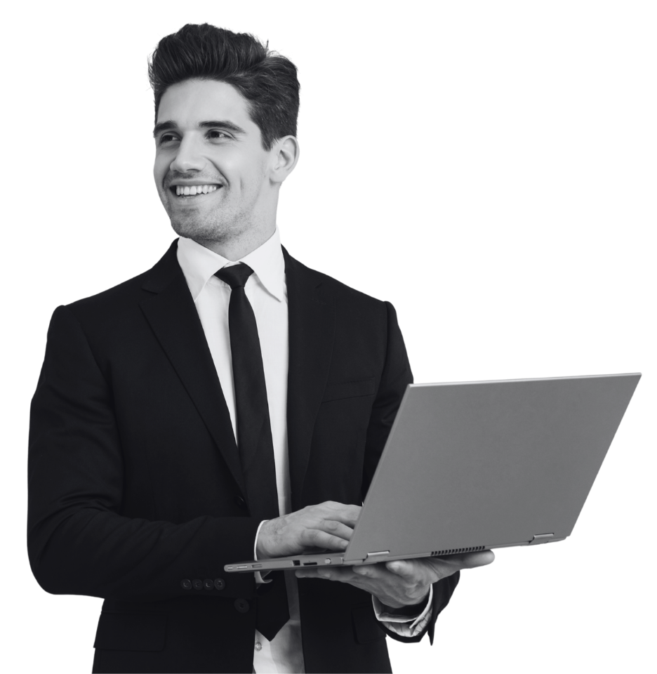 Legal professional with laptop